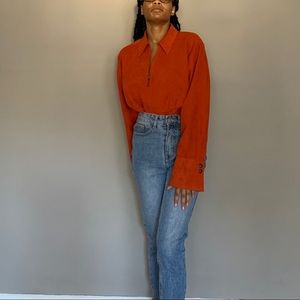 Burnt Orange Suede Jacket/Shirt